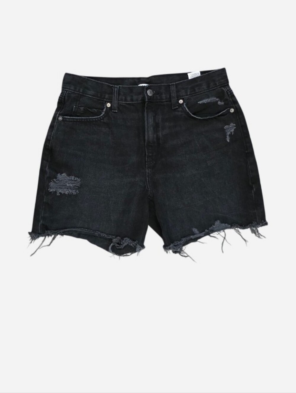 Old Navy Black Distressed Denim Cutoff Shorts